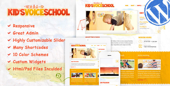 Kids Voice School - Education WordPress Theme