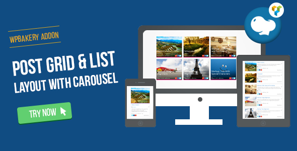 WPBakery Page Builder - Post Grid/List Layout With Carousel (formerly Visual Composer)