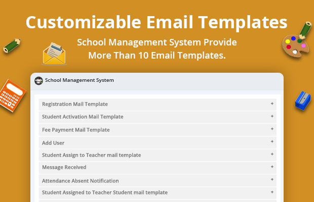 email template School Management System