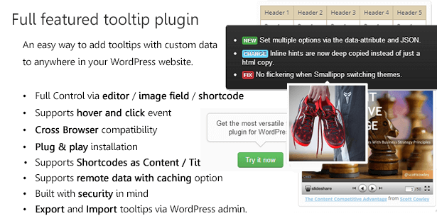 WordPress Hover Image & Content Tooltip Plugin - 1