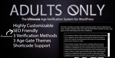 Adults Only Age Verification System for WordPress