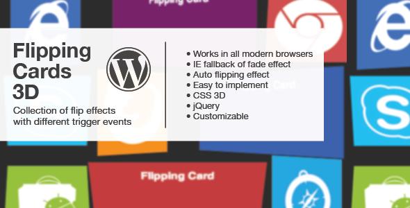 Flipping Cards 3D - Wordpress