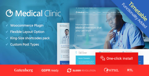 Medical Clinic - Doctor and Hospital Health WordPress Theme