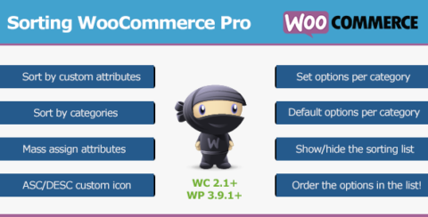 Sorting WooCommerce Pro