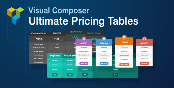 Visual Composer Ultimate Pricing Tables Add-on