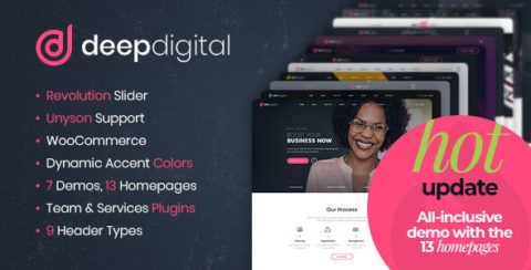 DeepDigital – Web Design Agency WordPress Theme