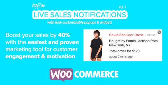 Woocommerce Live Sales Notifications, Live Sales Feed, Recent Order Notifications