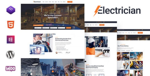 Electrician - Electricity Services WordPress Theme