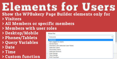 Elements for Users - Addon for WPBakery Page Builder