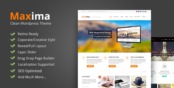 Maxima - Retina Ready WordPress Theme