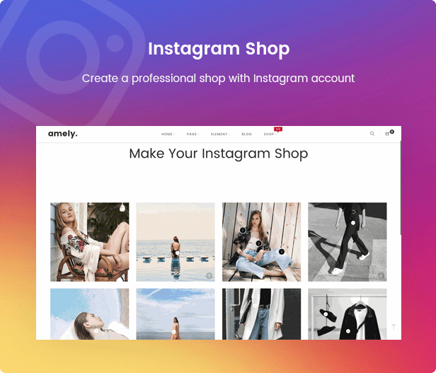Fashion WooCommerce WordPress Theme - Instagram Shop