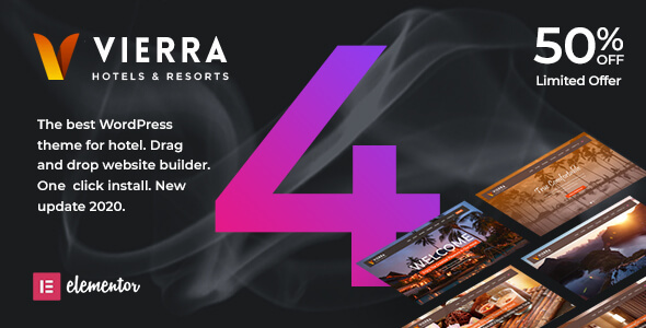 Vierra - Hotel, Resort, Inn & Booking Elementor WordPress Theme