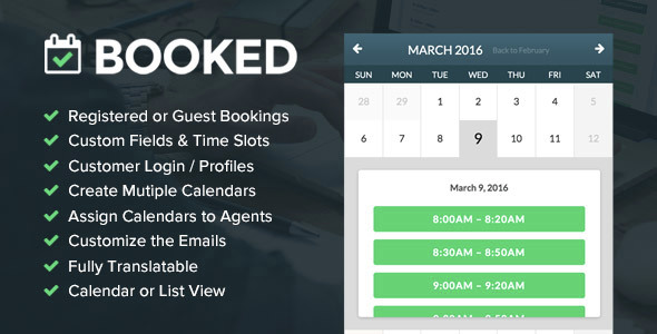 Booked Appointments - Appointment Booking for Mentor WordPress Theme