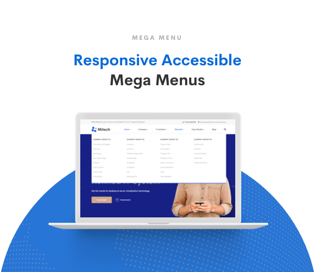 IT Solutions Mitech - Technology, IT Solutions & Service WordPress Theme - Mega Menu