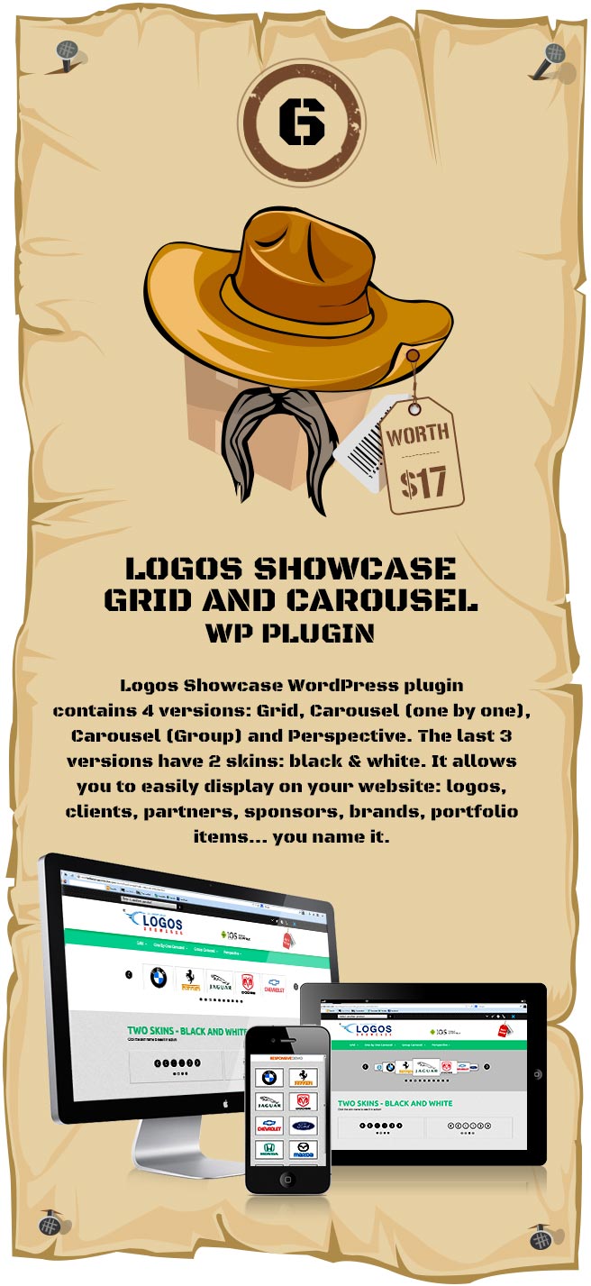 WordPress Logos Showcase - Grid and Carousel