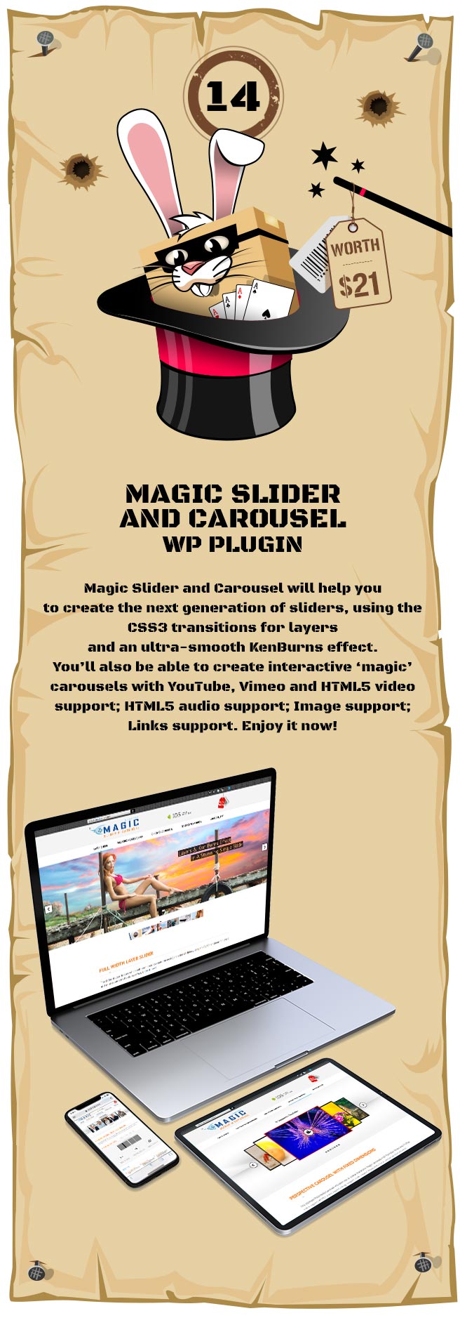 Magic Responsive Slider and Carousel WordPress Plugin