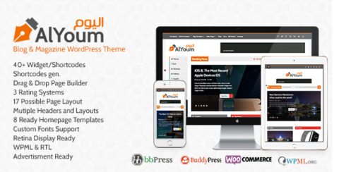 AlYoum | Retina Magazine and Blog WordPress Theme