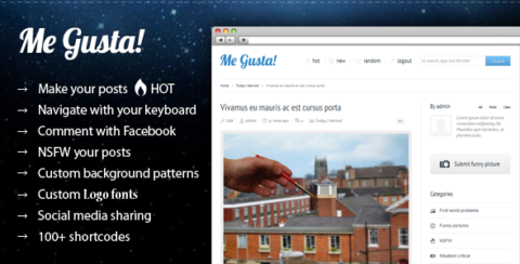 Me Gusta!  User-driven Content Sharing Theme