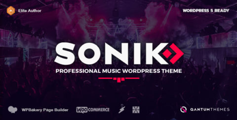 SONIK: Responsive Music Wordpress Theme for Bands, Djs, Radio Stations, Singers, Clubs and Labels.