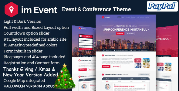 imEvent - Conference Landing Page HTML Template