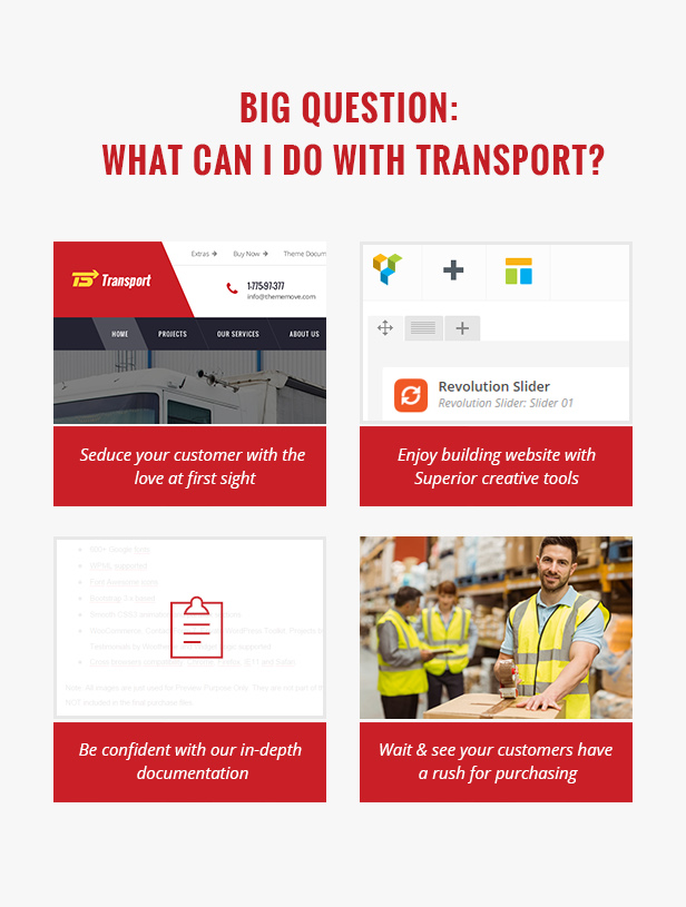 Transport Logistic and Warehouse WordPress Theme - Premium Options