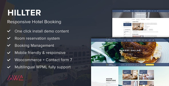 Hillter - Responsive Hotel Booking for WordPress