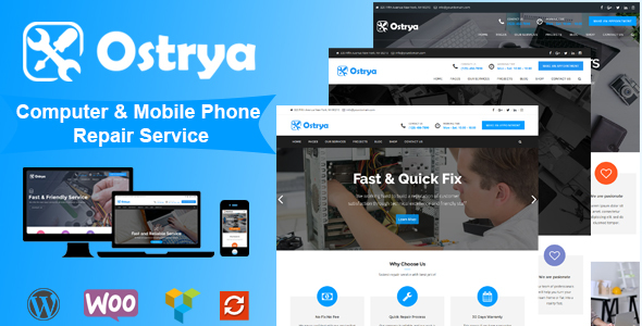 Ostrya - Computer and Mobile Phone Repair Service WordPress Theme