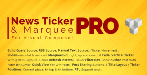 Pro News Ticker & Marquee for WPBakery Page Bilder : Display Post, Custom Post, RSS & WooCommerce