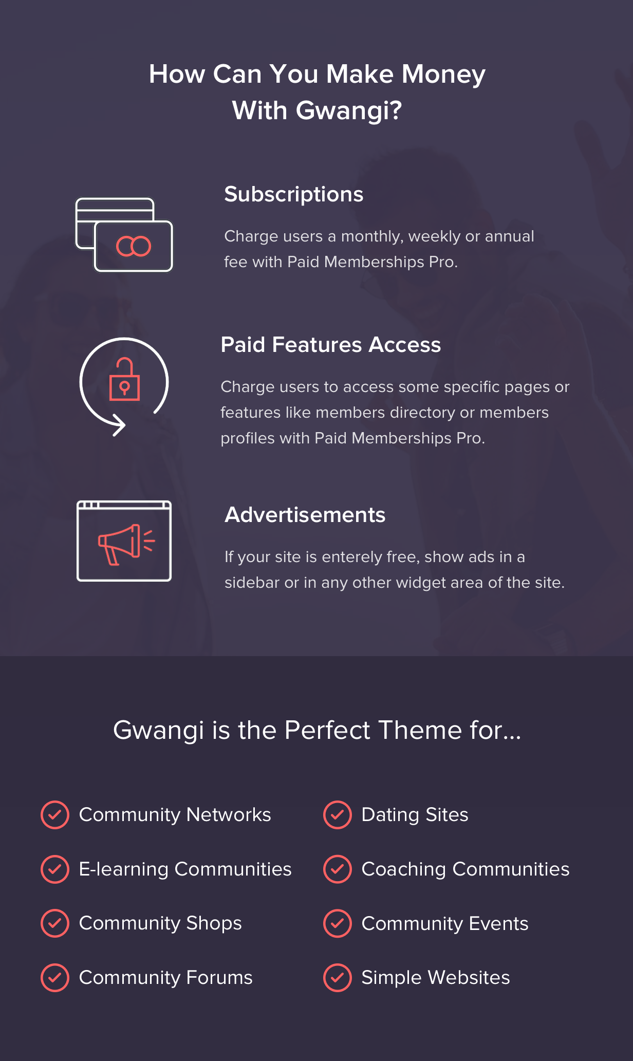 Gwangi - PRO Multi-Purpose Membership, Social Network & BuddyPress Community Theme - 6