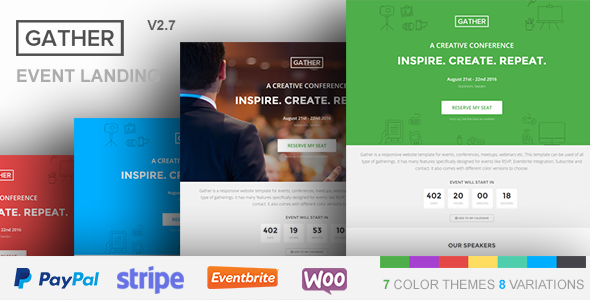 Gather - Event & Conference WP Landing Page Theme