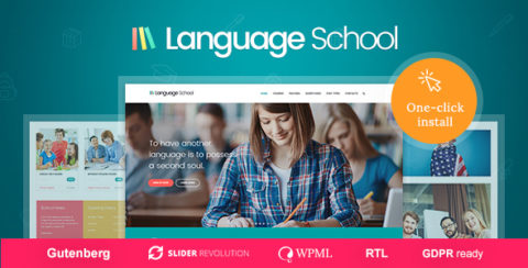 Language School - Courses & Learning Management System Education WordPress Theme