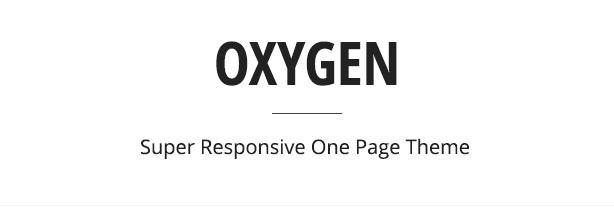 Oxygen One Page Parallax Theme - 1