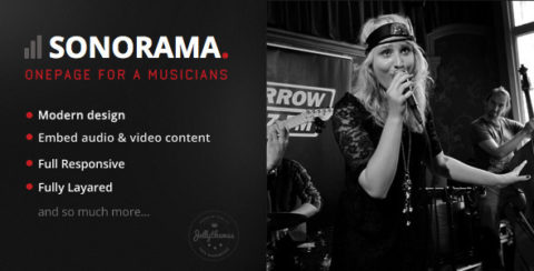 Sonorama - Onepage Music Template