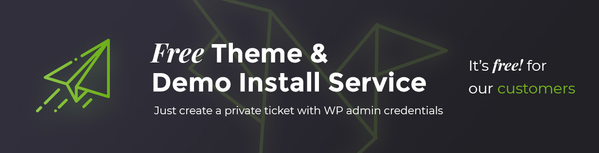 Free theme and demo install services