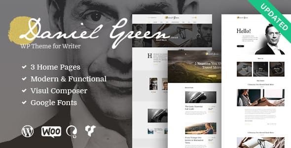 Blog for Writers and Journalists With Bookstore WordPress Theme