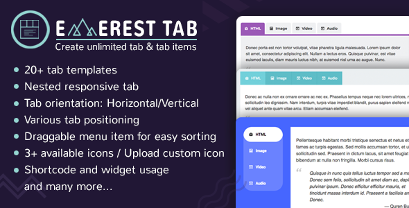 Everest Tab - Responsive Tab Plugin For WordPress