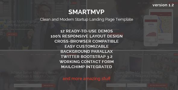 SmartMvp - Startup Landing Page Template