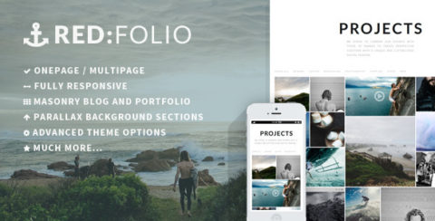 Redfolio - a Responsive OnePage WordPress Theme