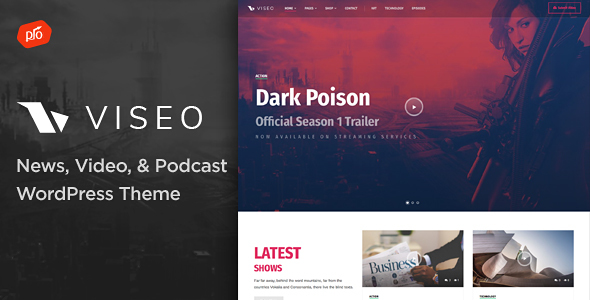 Viseo - News, Video, & Podcast Theme