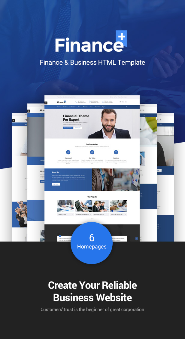 Finance & Finance Business WordPres Theme - 6 Homepages