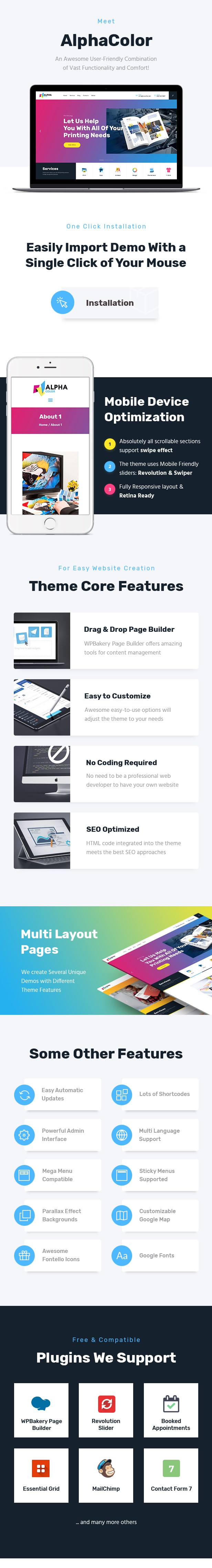 AlphaColor | Type Design & Printing Services WordPress Theme + Elementor - 1