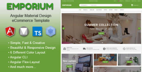 Emporium - Angular 12 Material Design eCommerce Template