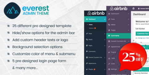Everest Admin Theme - WordPress Backend customizer