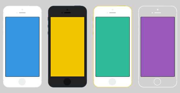 iPhone colors available for Image & Video Mockups