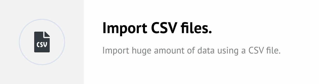 Import CSV file