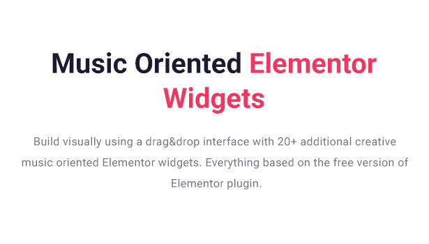Slide Music WordPress Theme Elementor Musician Widgets