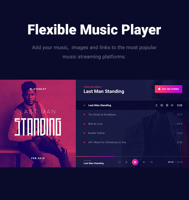 Slide Music WordPress Theme Music Player