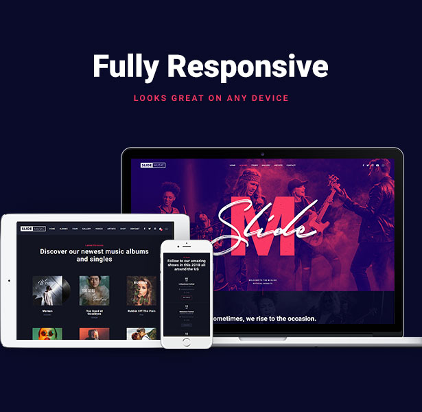 Slide Music WordPress Theme Responsive