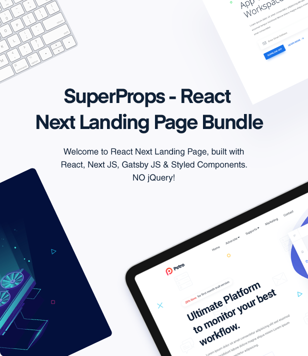 SuperProps - React Landing Page Templates with Next JS & Gatsby JS - 1