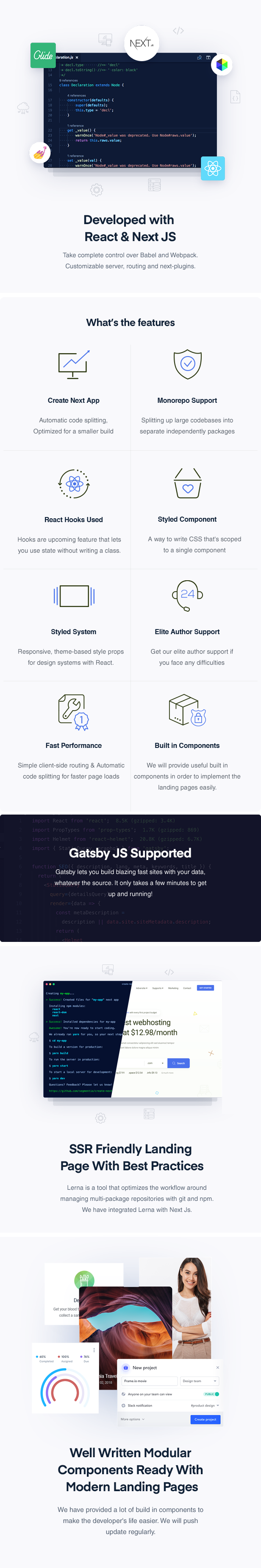 SuperProps - React Landing Page Templates with Next JS & Gatsby JS - 3